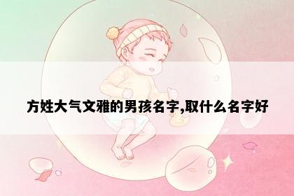 方姓大气文雅的男孩名字,取什么名字好